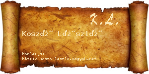 Koszó László névjegykártya